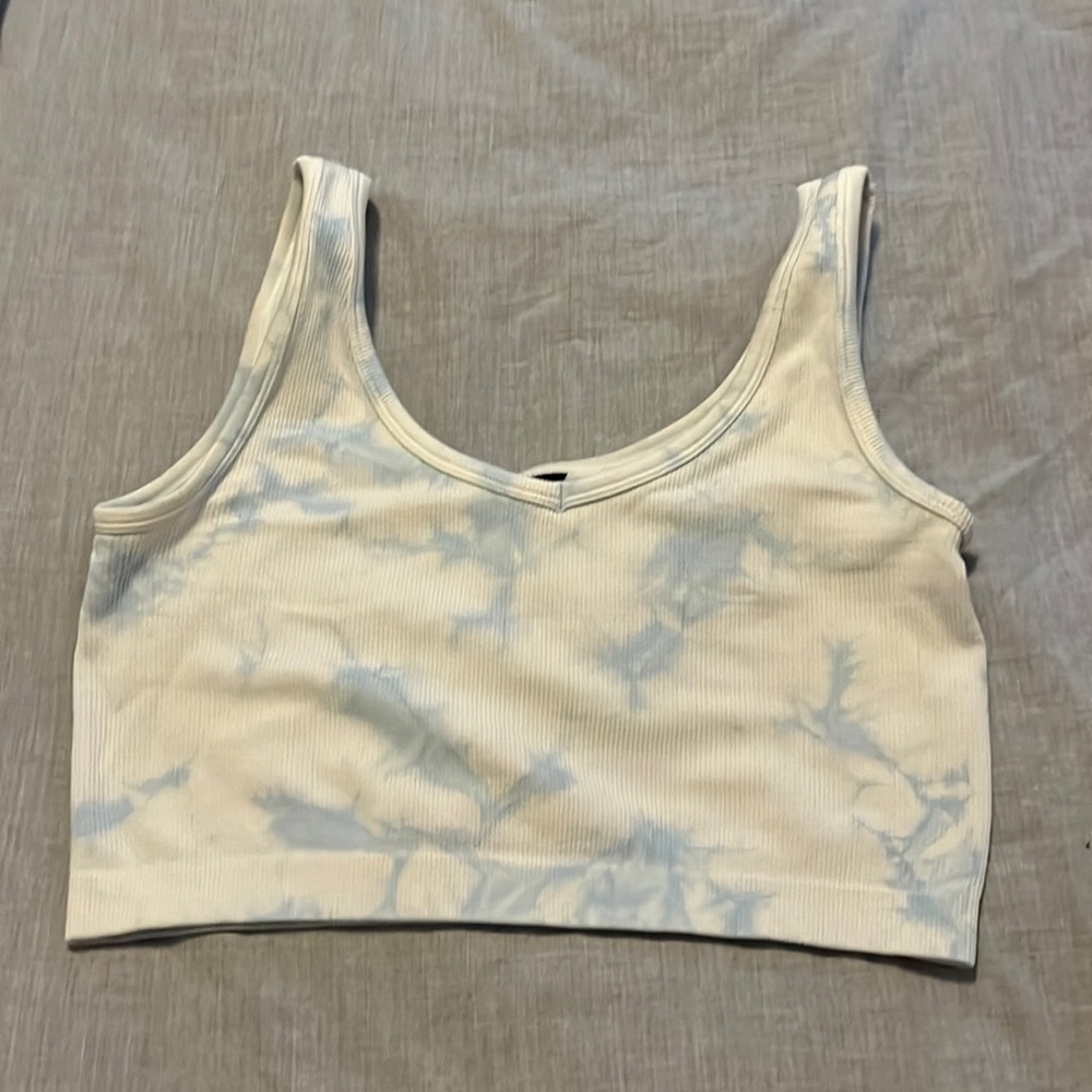 PINK :  Clouds ribbed longline bralette size M